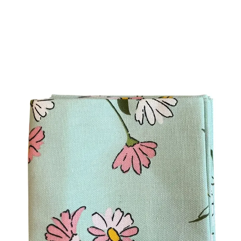 NEW Kate Spade Spring Floral Cotton Cloth Napkins Mint Green & Pink Set of 4